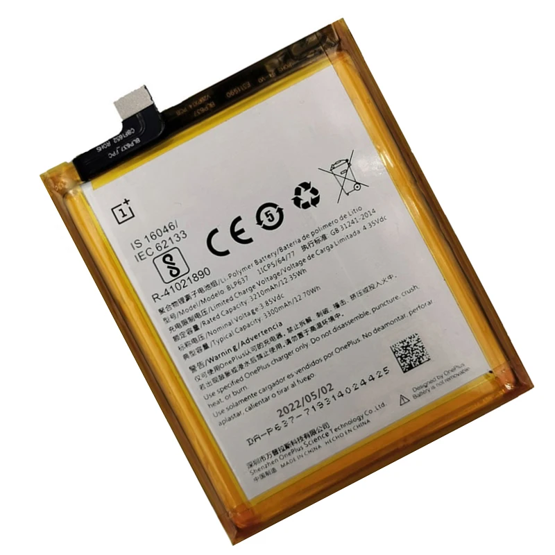 100 original replacement battery for oneplus 1 2 3 3t 5 5t 6 6t 7 7 pro 7t 7t 8 pro plus phone battery batteries tools kits free global shipping