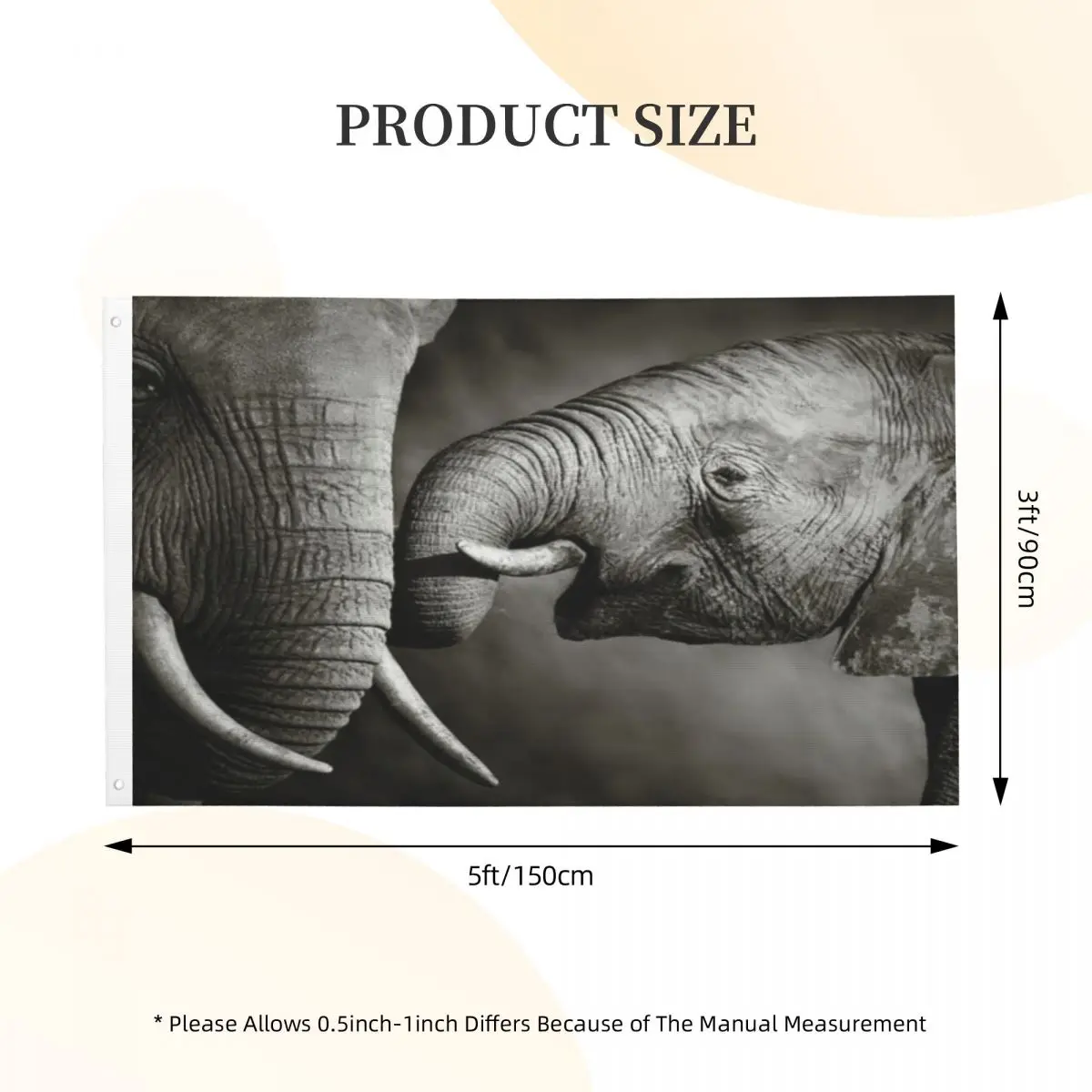 

Флаг с принтом слона Johan Swanepoel дуплексный для украшения