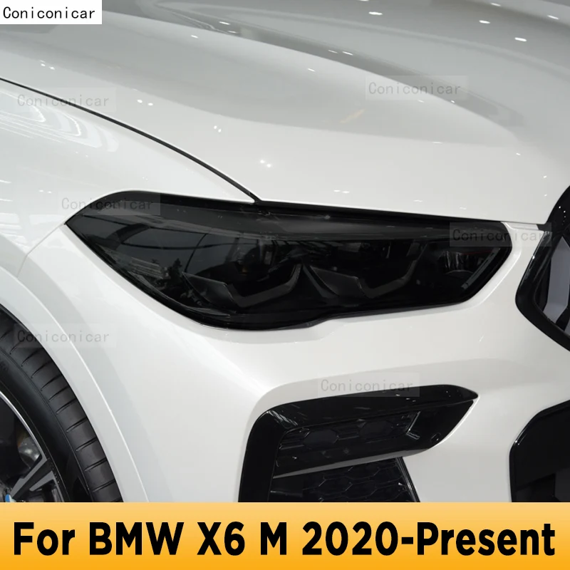

For BMW X6 M 2020 2021 Car Exterior Headlight Anti-scratch Front Lamp Tint TPU Protective Film Cover Repair Accessories Sticker
