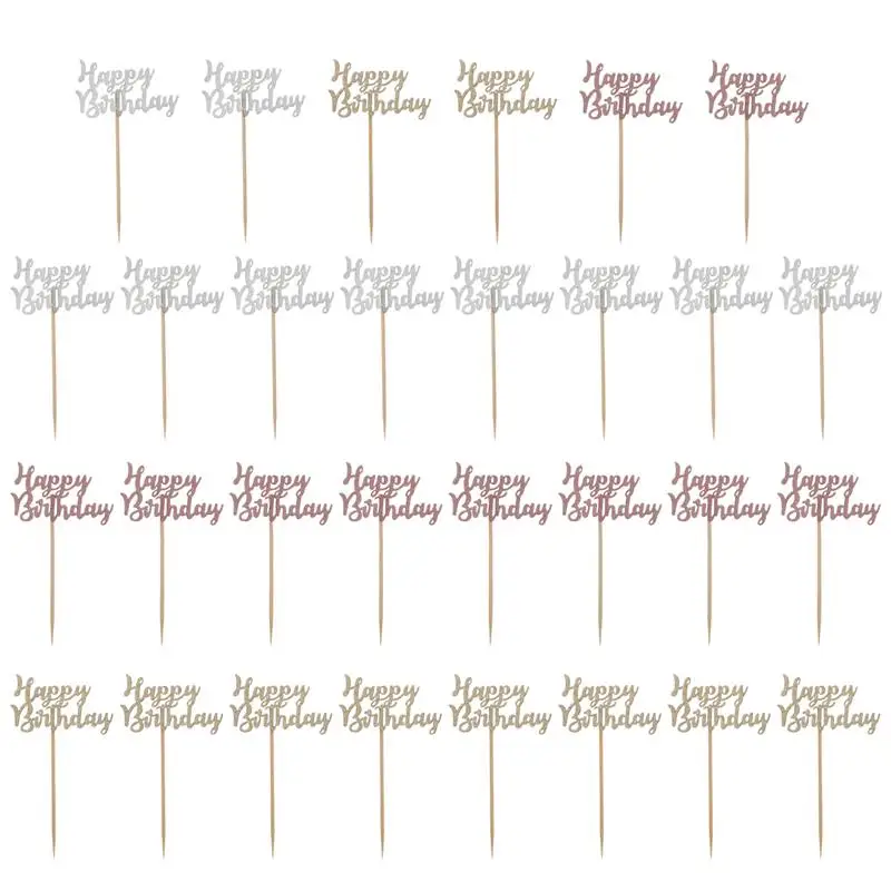 

30pcs 20pcs Happy Birthday Toppers Cupcake Toppers Birthday Cupcake Adornments