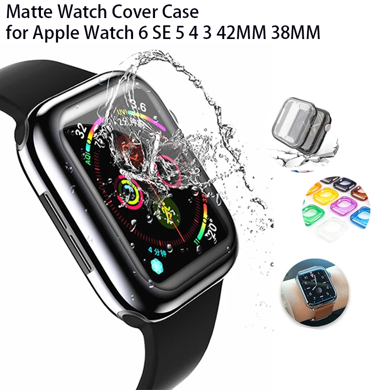 Чехол для защиты экрана Apple Watch чехол 38 мм 45 41 44 40 мягкие прозрачные чехлы из ТПУ