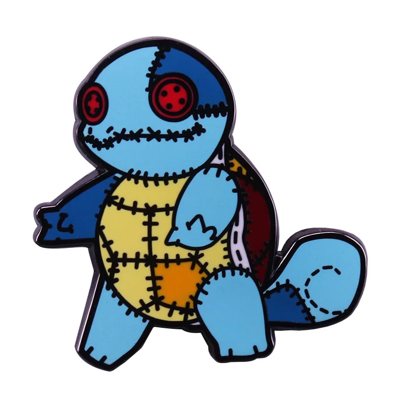 Фото Эмалированные значки Kawaii Spirit Сквиртл, Коллекционная серия Pokemon, металлический рюкзак, шляпа, сумка, воротник, нагрудные значки №3