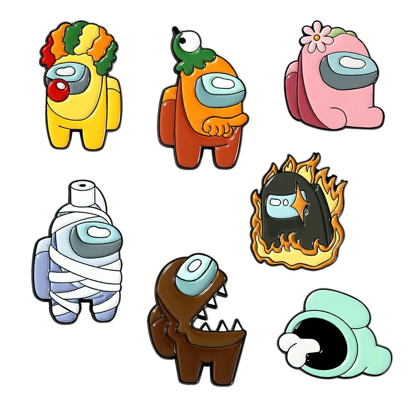 

Game Peripheral Game Brooch Cute Cartoon Character Lapel Pin Metal Badge Jacket Backpack Fashion Creative Jewelry Accessories
