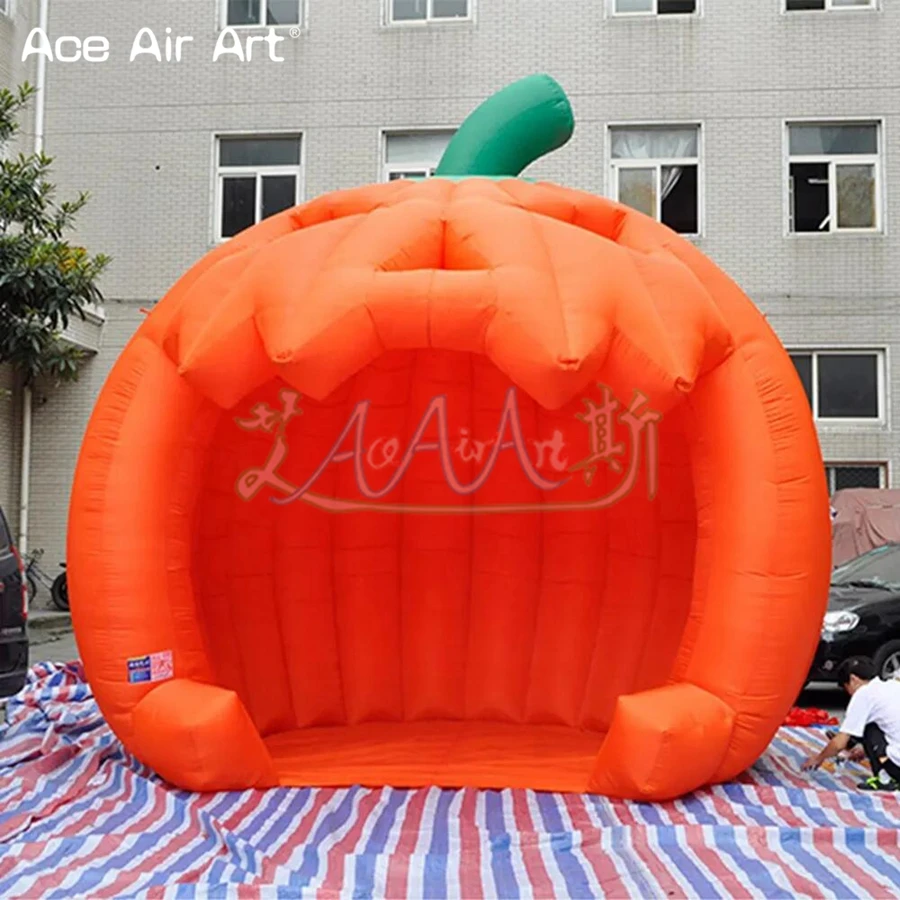 

Наружная реклама, надувная оранжевая сценическая палатка в форме тыквы для украшения на Хэллоуин