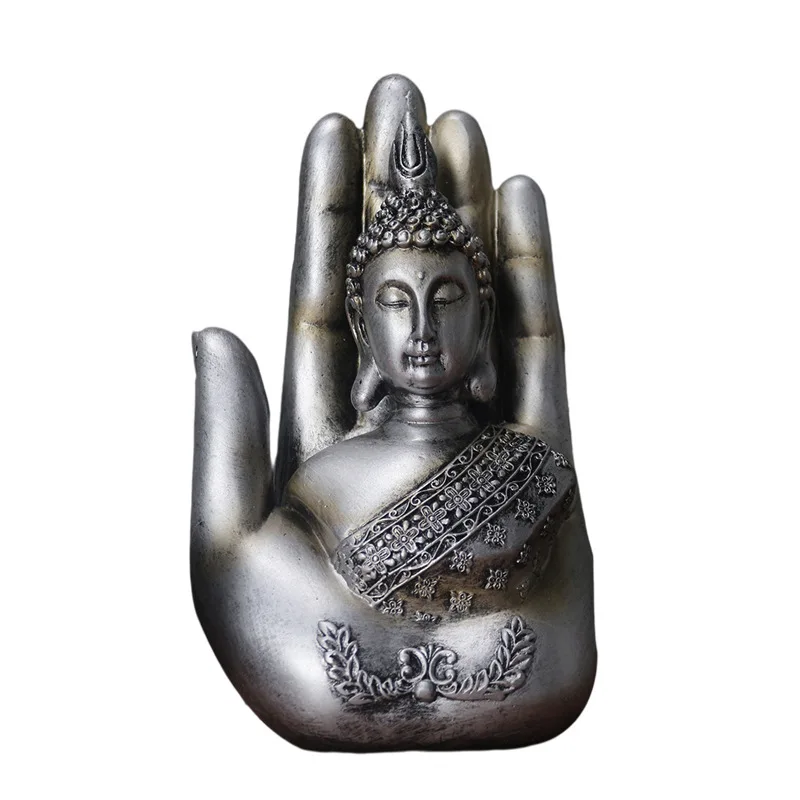 

Buda Statue Thailand Buddha Sculpture Green Resin Hand Made Buddhism Hindu Fengshui Figurine Meditation Home Decoration