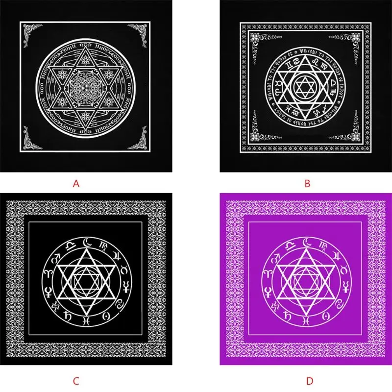 

50*50cm Non-woven Tarot Tablecloth Board Game Textiles Hexagon Magic Game Tablec