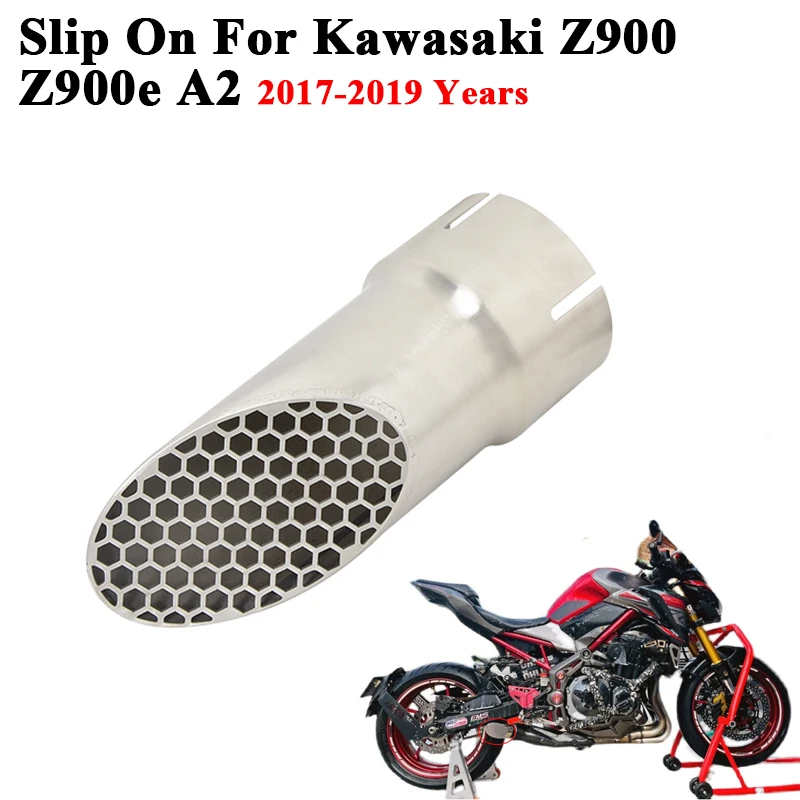 

Slip On For Kawasaki Z900 Z900e A2 2017 2018 2019 Motorcycle GP Racing Exhaust Pipe Escape Modified Muffler With Gasket Mesh