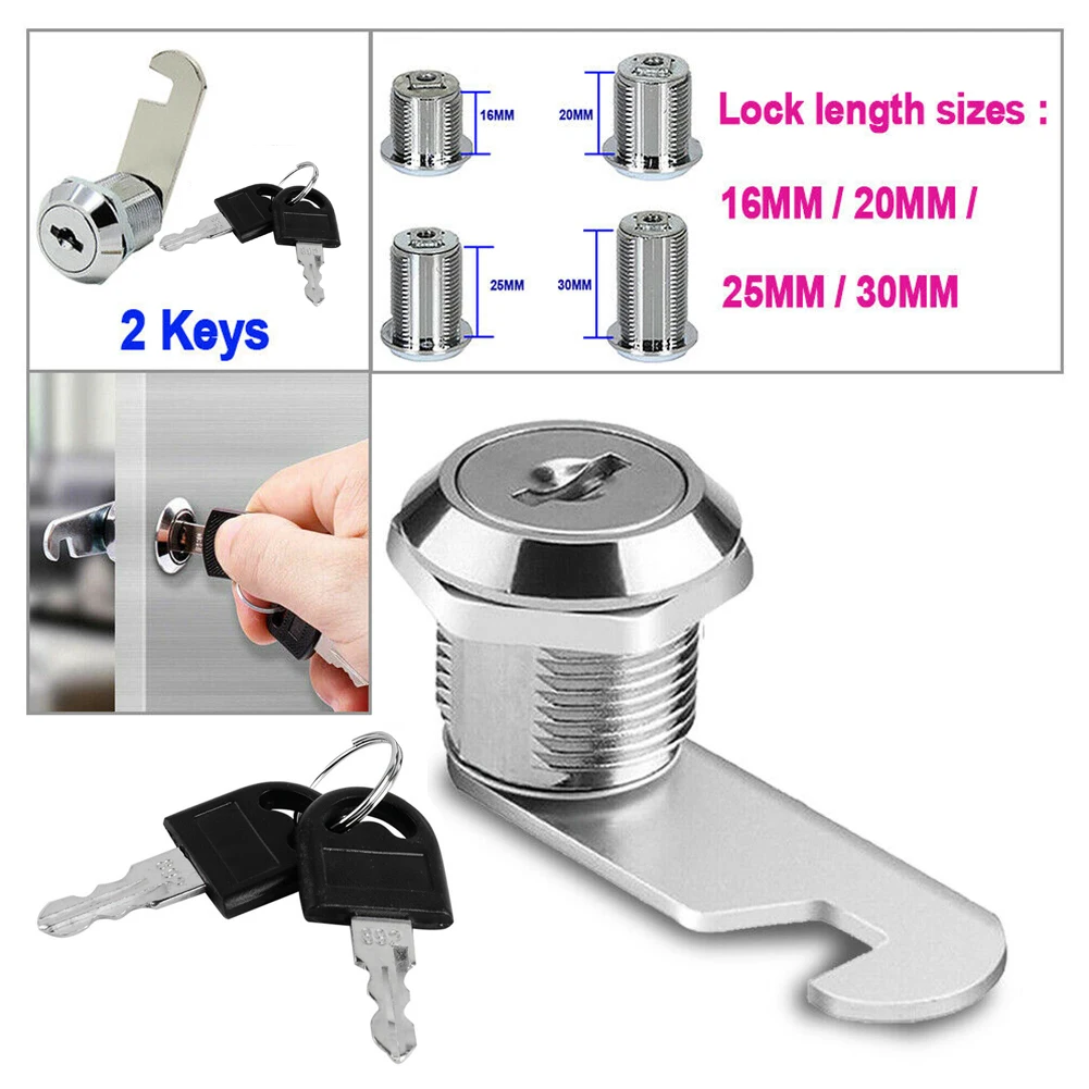 

Brand New Durable High Quality Accessories Cam Lock Drawer Lock Cabinet Lock Cylinder Filing Cabinet Mailbox Lock