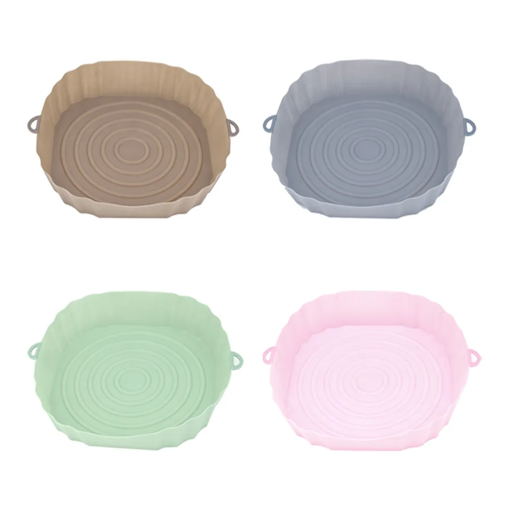 

Air Fryer Silicone Pot Reusable AirFryer Baking Tray Fried Chicken Pizza Air Fryer Nonstick Pans Easy Clean Airfryer Accessories