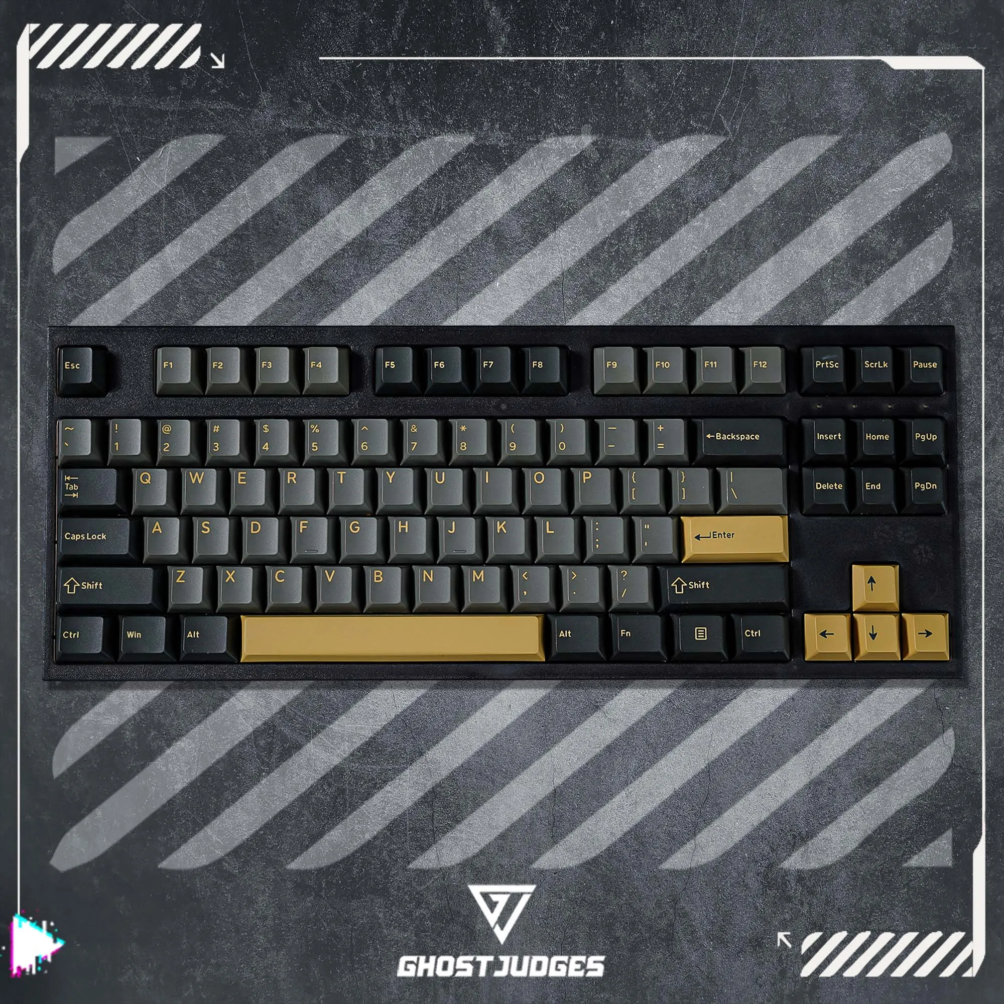 Ghost Judges GJ Shimmer Dim Light Colorway Cherry PBT Doubleshot keycap for mx keyboard 60 65 87 104 gh60 xd64 xd68 bm60 bm65