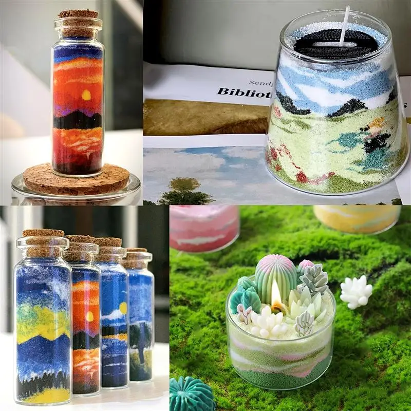 10-1000g White Colorful Granular Pearl Wax DIY Candle Making Materials Sand Painting Crafts Supplies