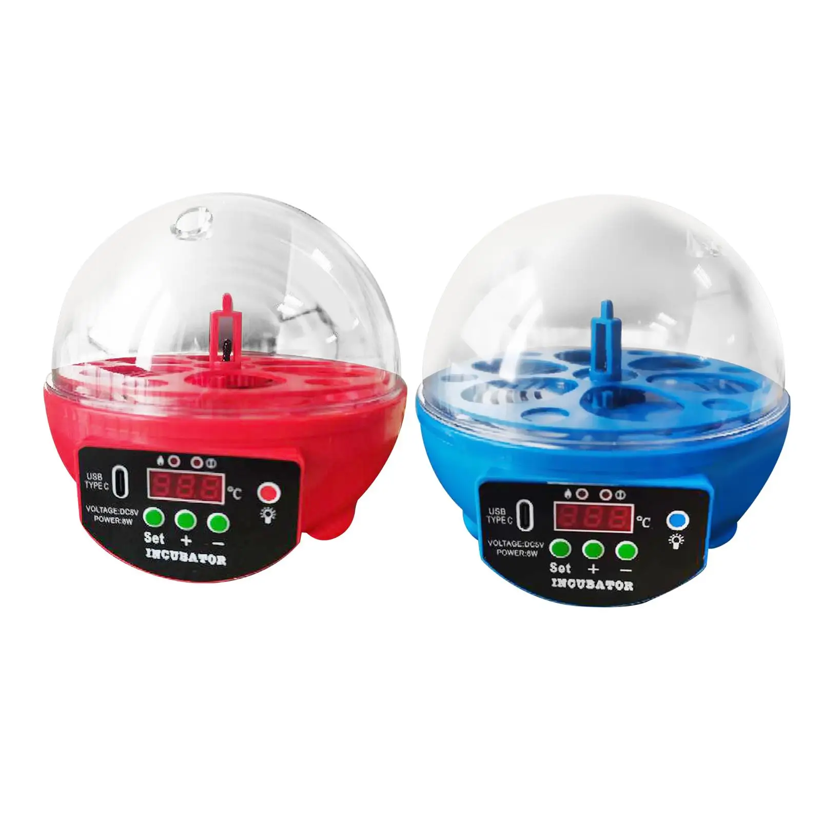 

6 Eggs Incubator Automatic Egg Turner Chick Incubator Temperature Control Small Egg Hatcher Machine for Chicken Birds Duck Eggs