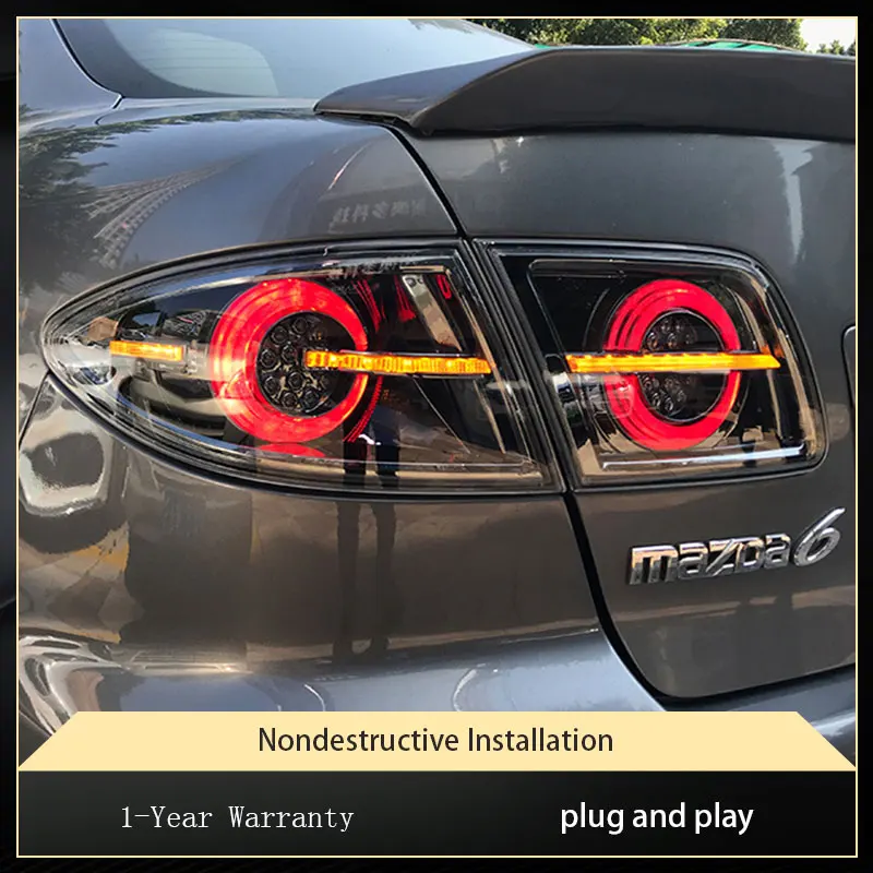 Автомобильные фары для Mazda 6 Mazda6 2003-2015 задние круглые дизайнерские светодиодные DRL