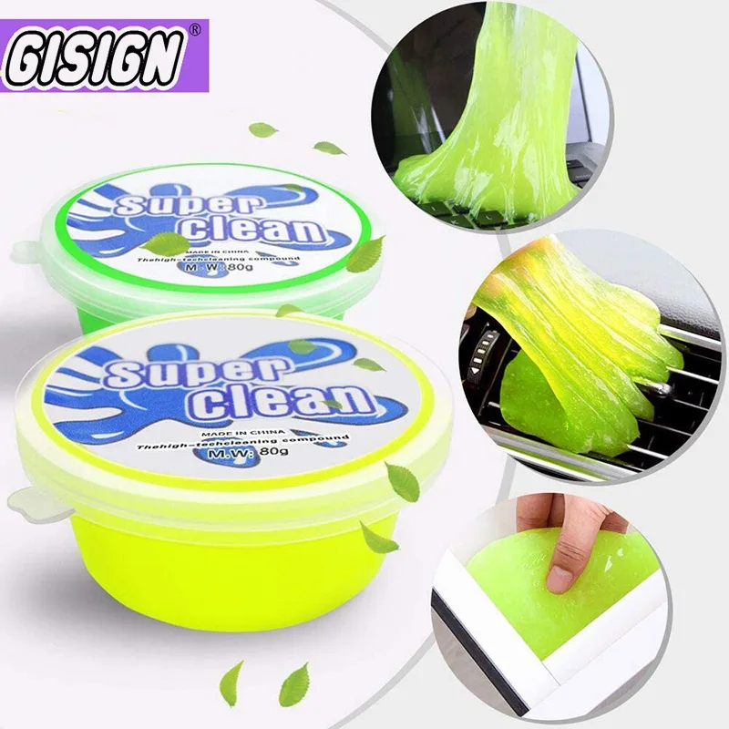 60ML Super Dust Clean Clay Dust Keyboard Cleaner Slime Toys Cleaning Gel Car Gel Mud Putty Kit USB for Laptop Cleanser Glue