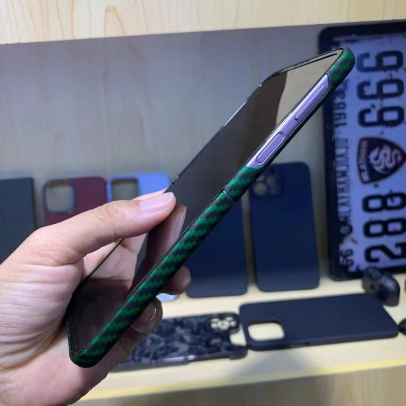 Real Carbon Fiber Case For Samsung Galaxy Z Flip 3 Case Aramid Fiber Cover Ultra-thin for Samsung Galaxy Z Flip 3 Phone Cover