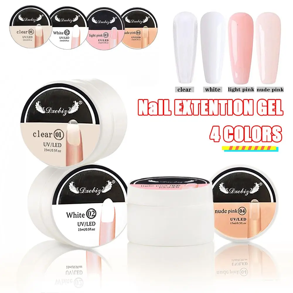 

15ml Nail Extension Beauty 4Colors Nail Tips Nail Art UV Gel Manicure Tool Quick Building