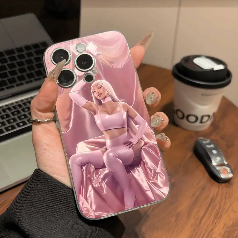 Фото Прозрачный противоударный чехол Singer C-Cardi B для iPhone 17 Air 16 Pro Max 15 14 13 12 11 Plus №5