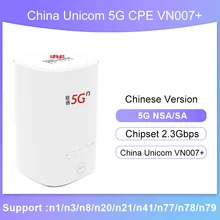 NEW Unlock China Unicom VN007+ 5G CPE Wireless Router NSA SA 2.3Gbps Sim Slot Router Mesh wifi 5g CPE Modem Wireless High-power