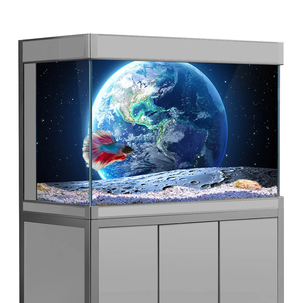 Аквариумный фон-наклейка космическая планета земли HD-печатные обои аквариумный