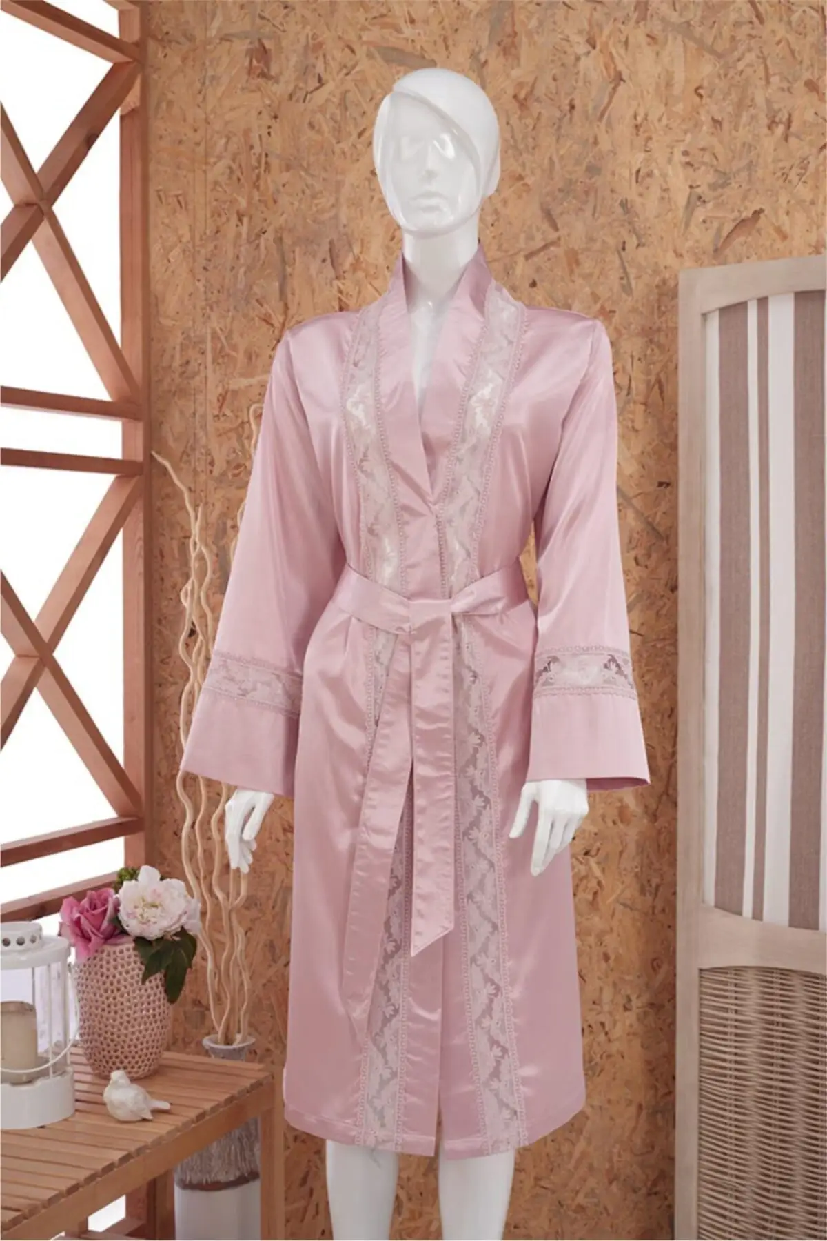 

Халат женский атласный кружевной, модный халат, пикантный пеньюар, кимоно, ночная рубашка для невесты