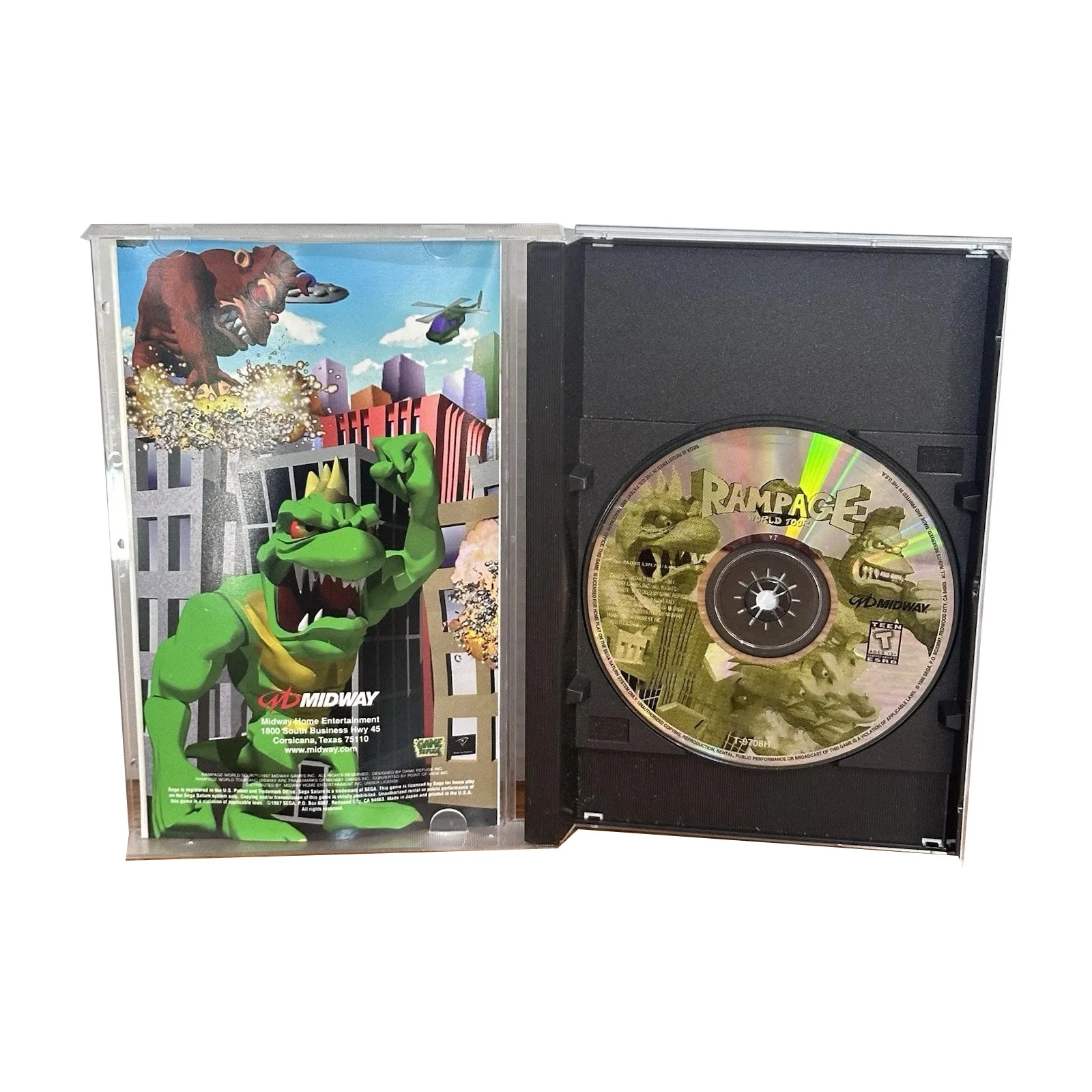 Фото Игра Saturn Copy Disc Game Rampage World Tour для консоли SS, оптический привод, ретро-видеоигра с прямым чтением №1
