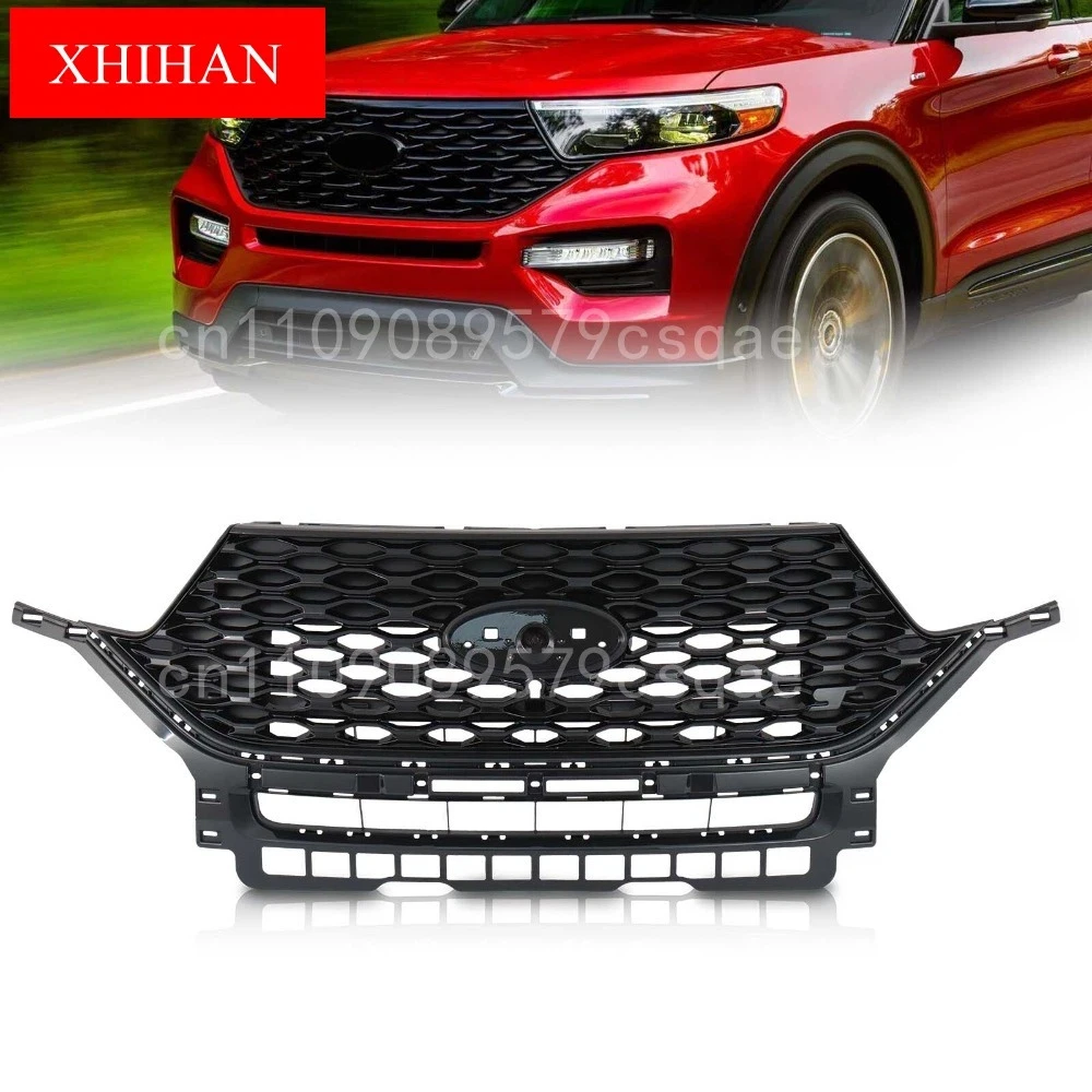 

Подходит для Ford Explorer ST, верхняя решетка переднего бампера, глянцевая черная 2020-2022