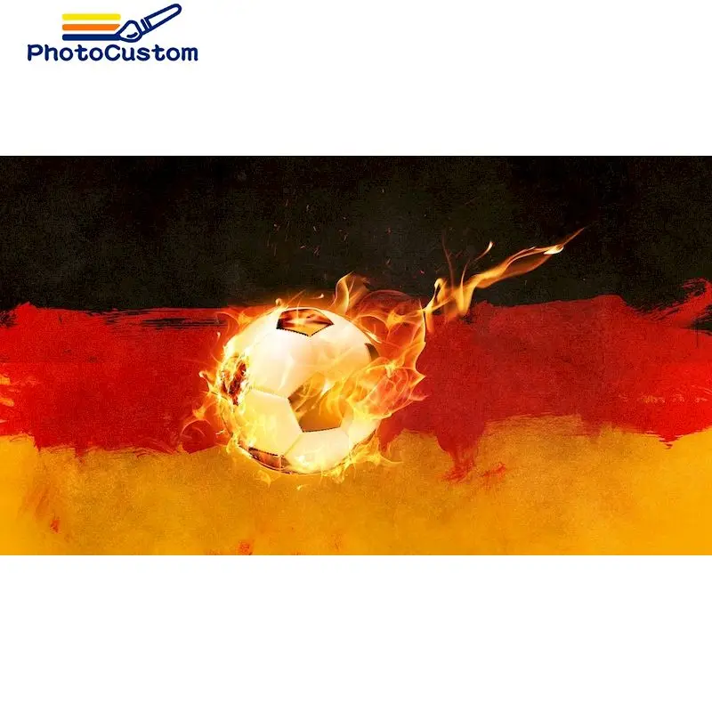 

PhotoCustom Paint By Number Football Drawing On Canvas HandPainted Art Gift DIY Pictures By Number Kits Home Decor