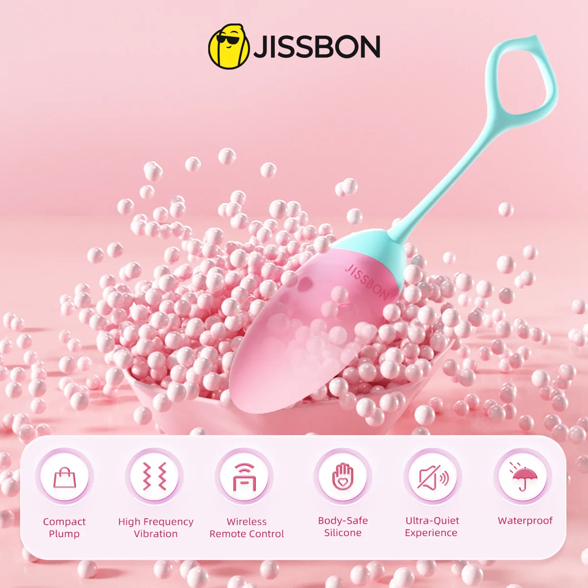 Вибратор Jissbon с дистанционным управлением