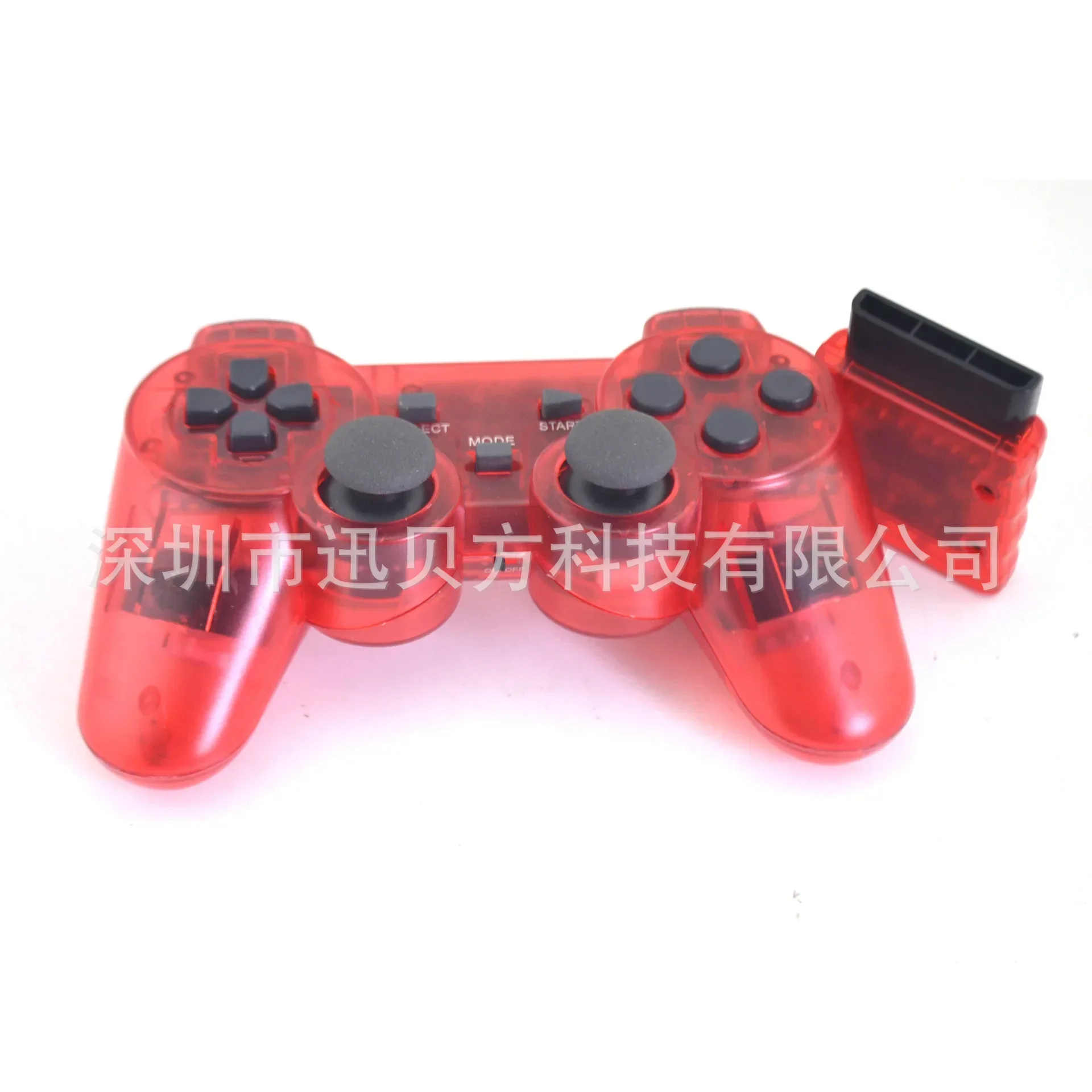 Фото Прозрачный цветной беспроводной геймпад для Sony PS2, 2,4G, вибрационный джойстик, Bluetooth-контроллер для Playstation 2, джойпад №5