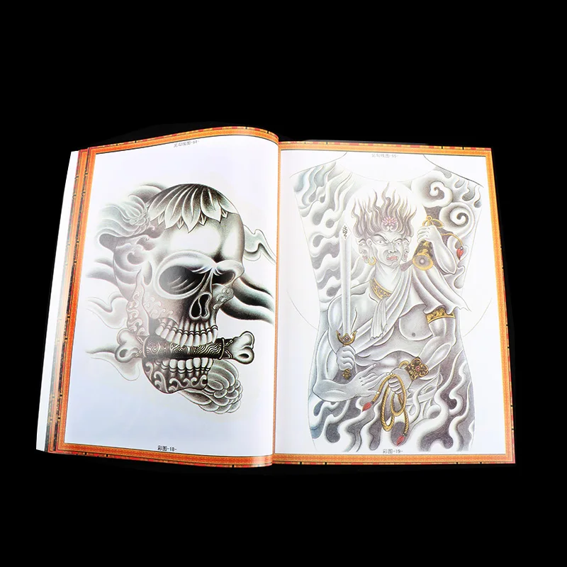 Альбом для рисования татуировок А4 скелет парча карп дракон 92 стр.