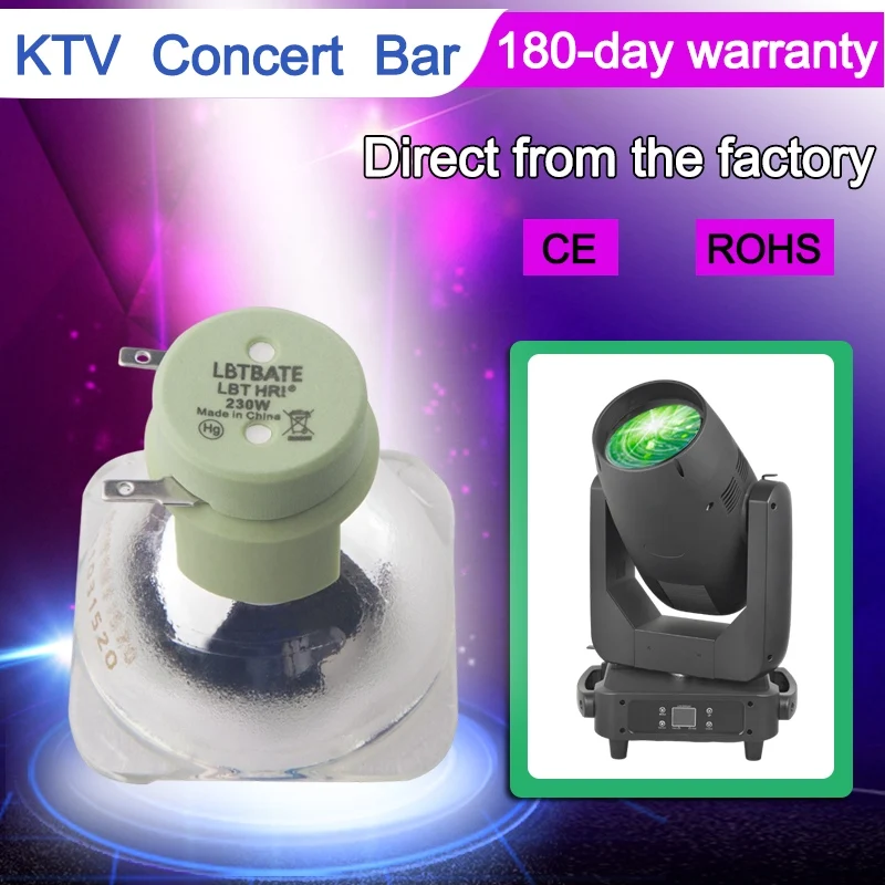 Фото Оптовая цена: Лампа 7R 230W для сценического прожектора Sharpy, замена для KTV-баров, с лампой MSD Platinum, CE RoHS №1