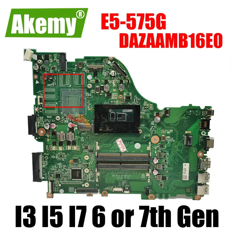 

E5-575G DAZAAMB16E0 материнская плата W/I3 I5 I7 6-го поколения 7-го поколения CPU UMA для ACER F5-573 F5-573G E5-574TG Материнская плата ноутбука