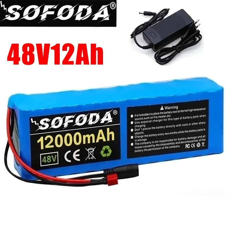 

48V 12Ah 1000W 13S3P Lithium Ion Battery Pack 36000mAh for 54.6V Ebike Electric Bicycle Scooter Ebike Battery with BMS