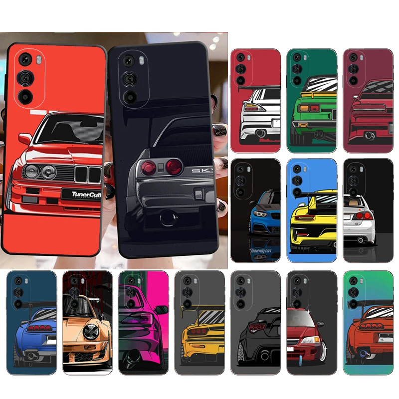 

Japan JDM Sport Car Phone Case for Moto E22i E22 E32 E40 E20 Edge X30 20 Lite 20Pro 30 Neo Ultra Fusion E7Power E7 E6 Plus