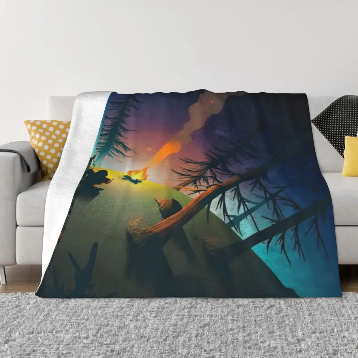 Outer Wilds — Огонь в лесу ультрамягкое одеяло из микрофлиса