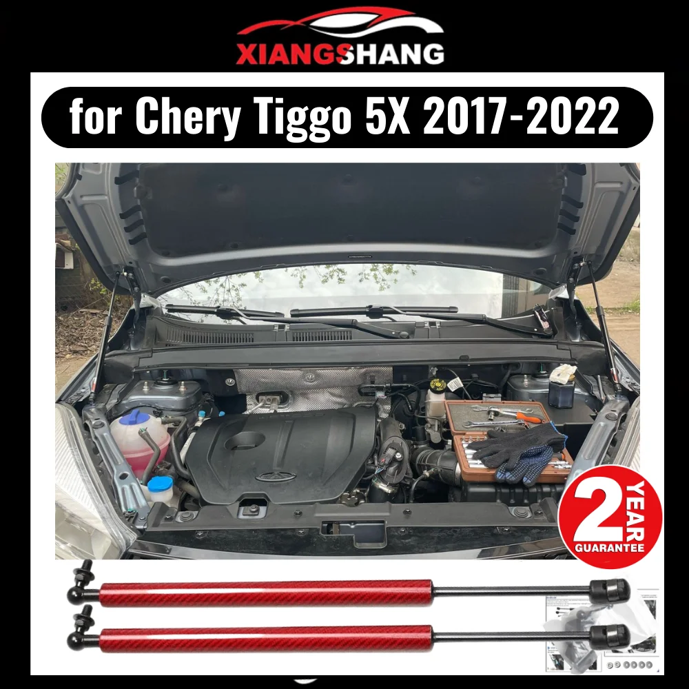 

Bonnet Hood Struts for Chery 5X 2017-present Tiggo 3 4 E DR 5.0 MVM X55 Pro Lift Supports Front Cover Modify Gas Damper