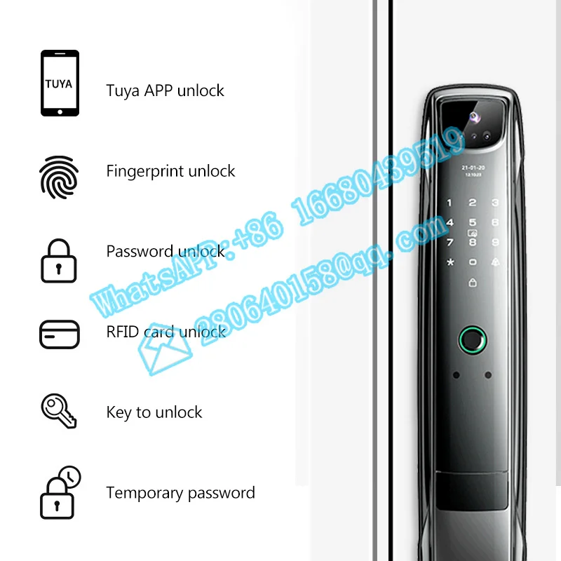 Fully automatic password fingerprint lock 3D face recognition smart lock home anti-theft door lock enlarge