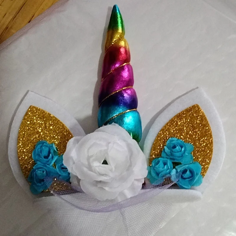 Рог единорога топпер для торта единорог украшение дня рождения детский Единорог