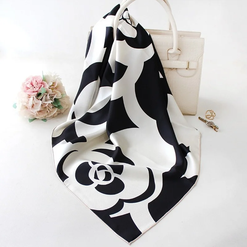 

Hijabs for Woman Camellia 14 Mommy Twill Silk 88*88cm Women's Beach Cape Headscarf Women's Brand Scarves Shawls