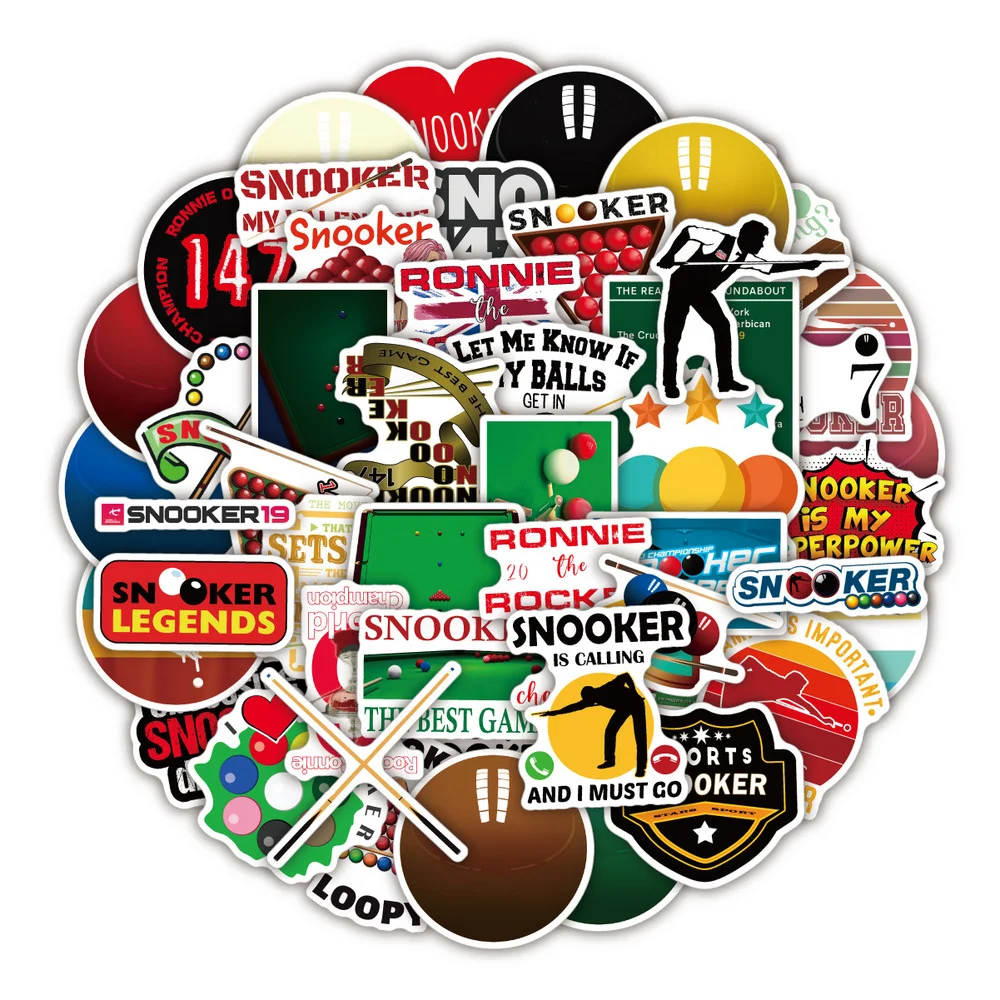 

10/50Pcs Snooker Stickers Cute Cartoon Waterproof Sticker Kids DIY Scrapbook Decals 2022