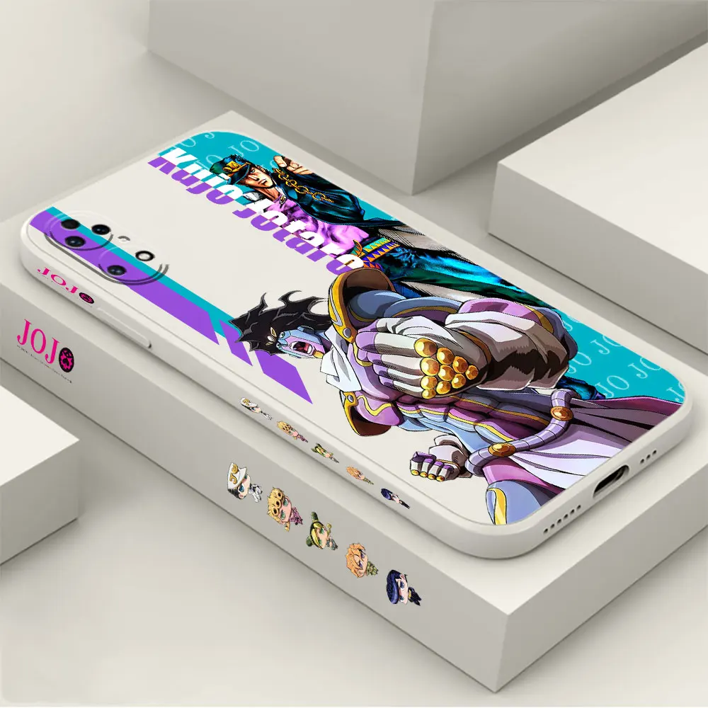 Anime JoJos Bizarre Adventure Phone Case For Huawei P60 P50 P40 P30 P20 Mate 50 40 30 20 20X 10 Colour Liquid Silicone Cover