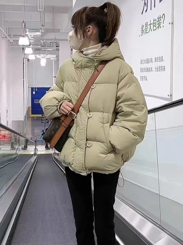 AOSSVIAO Women Thicken Warm Parka Coat Loose Oversized Women's Winter Bread Coat Hooded Outwear Padded Woman Parkas Jackets