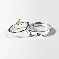 creative style couple ring for men women whale tail wedding ring fashion elegant jewelry birthday gifts