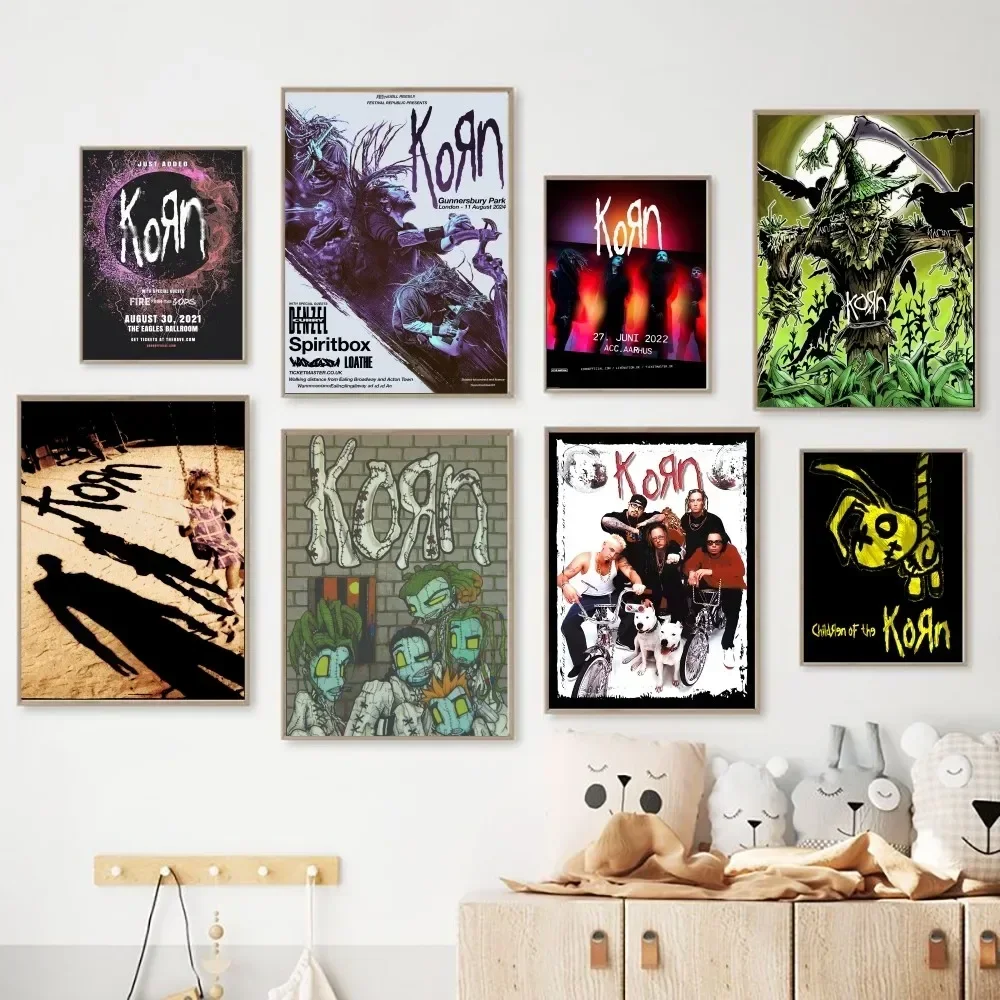 K-korn-Rocks музыкальный постер группы крафт клуб бар бумага искусство роспись