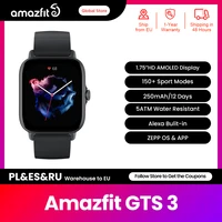 new amazfit gts 3 gts3 gts 3 smartwatch 5 atm waterproof alexa built in gps female cycle monitoring smart watch for android ios