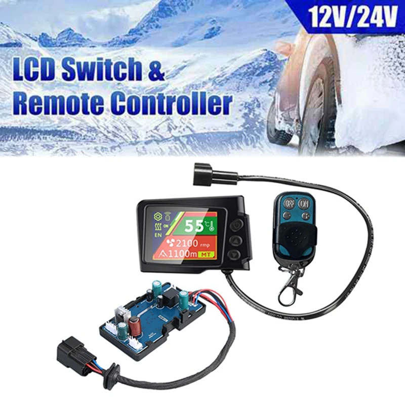 

12V/24V Air Heater LCD Monitor Switch&Remote Control&Control Board Motherboard For Truck Parking Heater Accessories