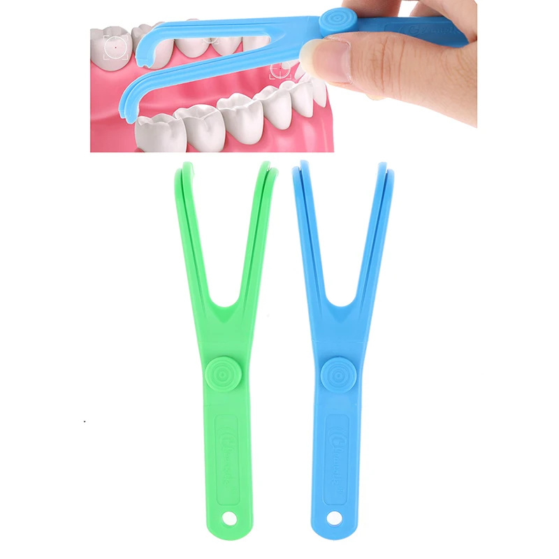 

1PC Dental Floss Holder Aid Oral Hygiene Toothpicks Holder for Teeth Care Interdental Teeth Cleaning Tools