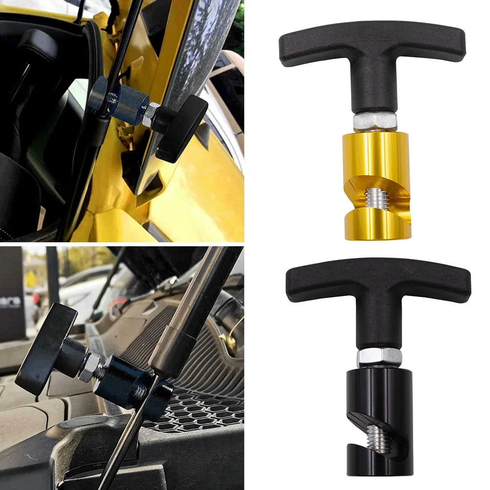 

Car Hood Lift Rod Support Clamp Shock Prop Strut Stopper Retainer Tool Anti-Skid Durable Aluminum Alloy For Tool Boxes, Trunks,