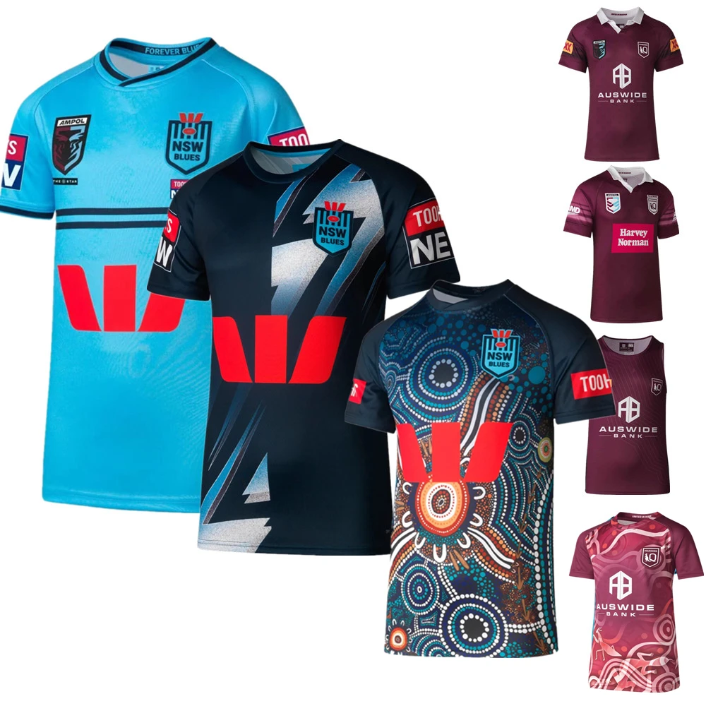 

QUEENSLAND STATE OF ORIGIN NSW BLUES 2023 INDIGENOUS rugby jersey Australia QLD Maroons rugby shirt singlet Custom name