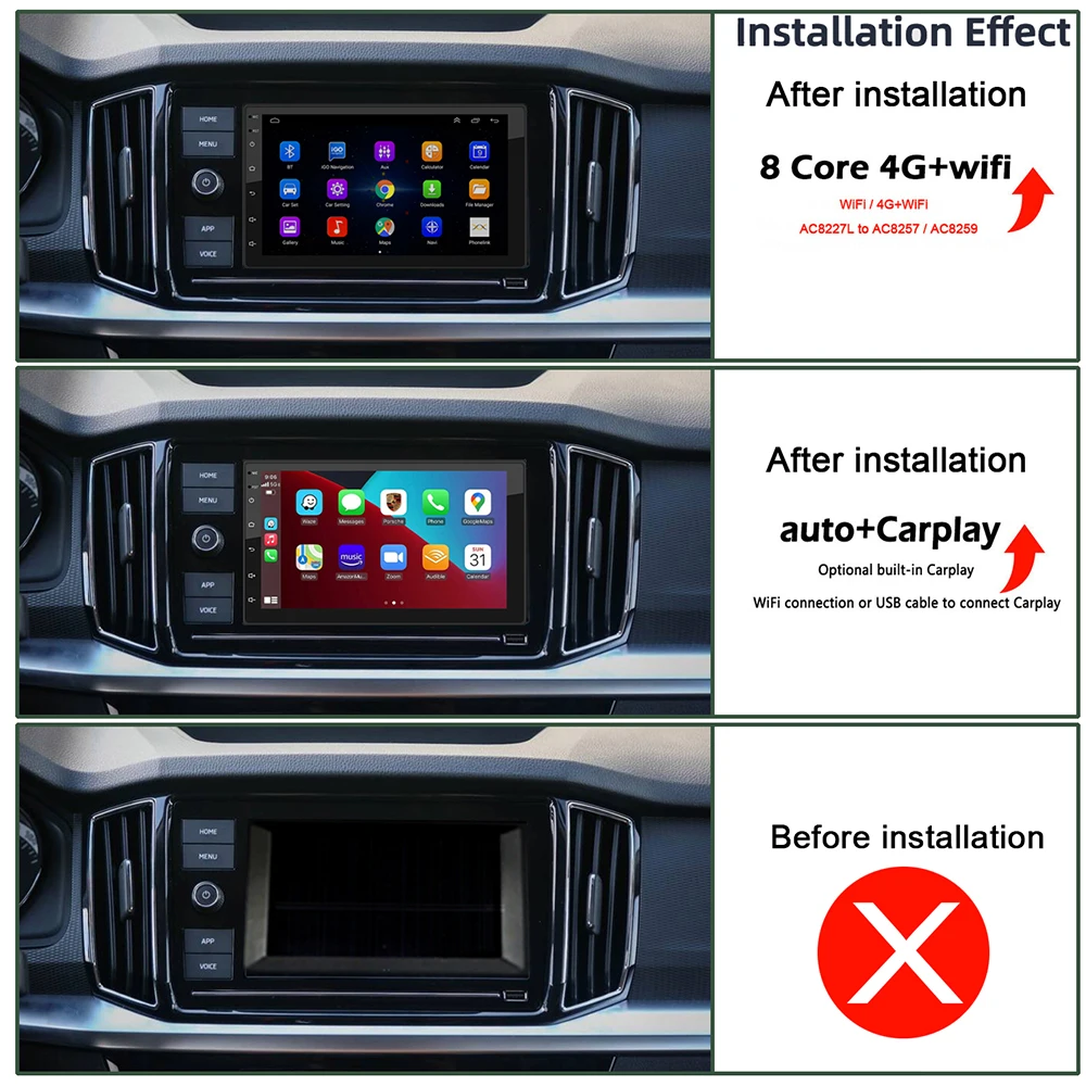 Автомагнитола 6G 128G с GPS 2 din Android 10 0 Универсальная Автомобильная Мультимедийная